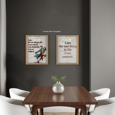 Posterizer 2 pcs-Dictionary Art-Plays and Musicals-Retro Art-Quotes-Gift for Music Fans-Decor for Home & Office- unframed wall art...